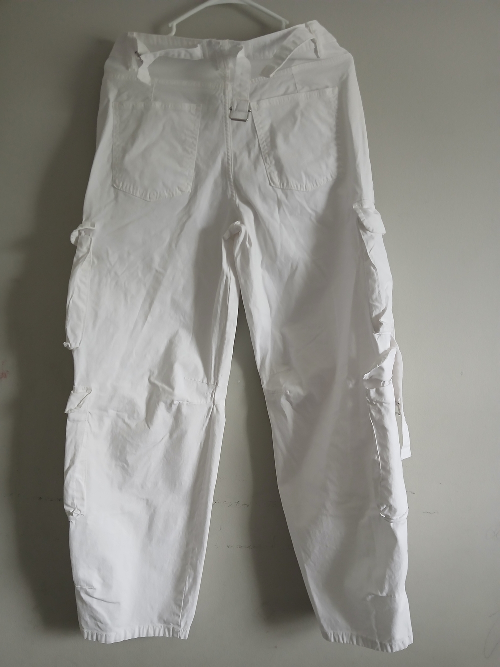 Zara White Cargo Pants with Utility Straps - Picture 2 of 5